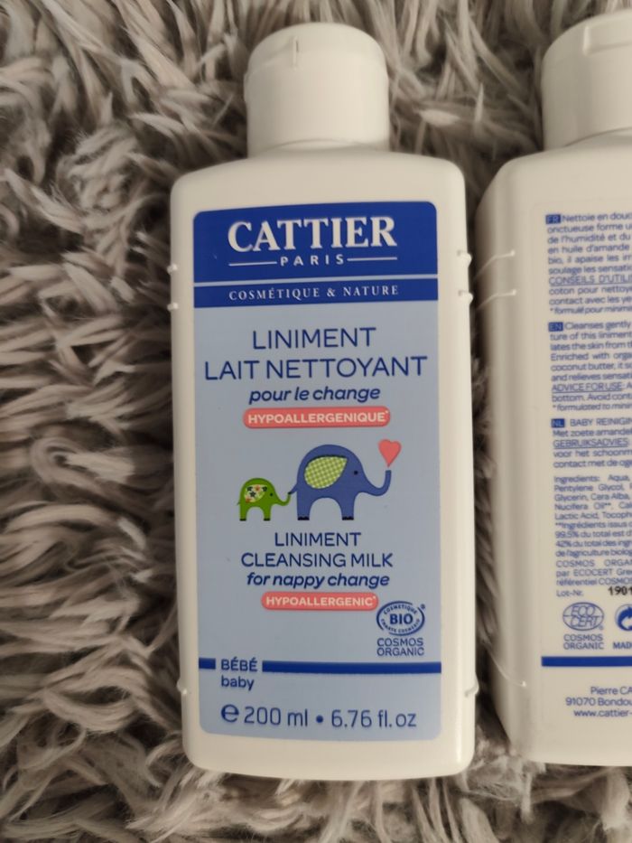 2  Liniments  lait nettoyant cattier bébés - photo numéro 2
