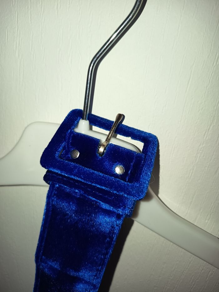 Ceinture bleue velours - photo numéro 4