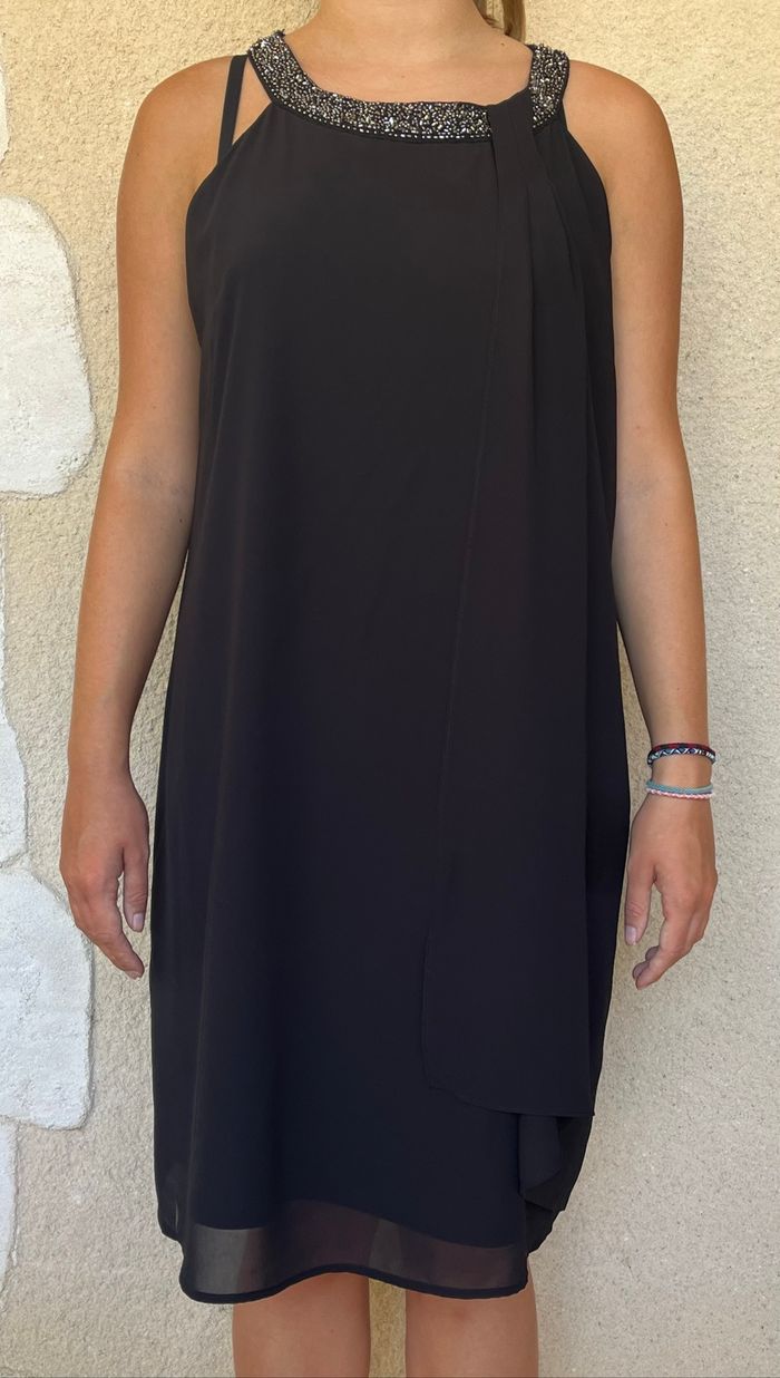 Robe noir Jacqueline Riu (T44)