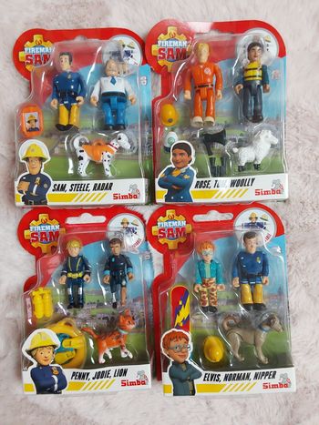 Lot de 4 paquets de figurines Sam le Pompier