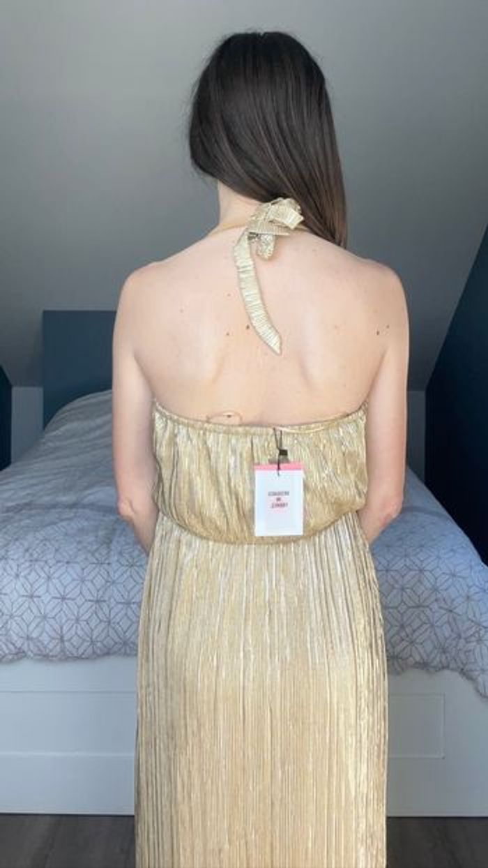 Robe dorée dos nu Naf naf - photo numéro 3