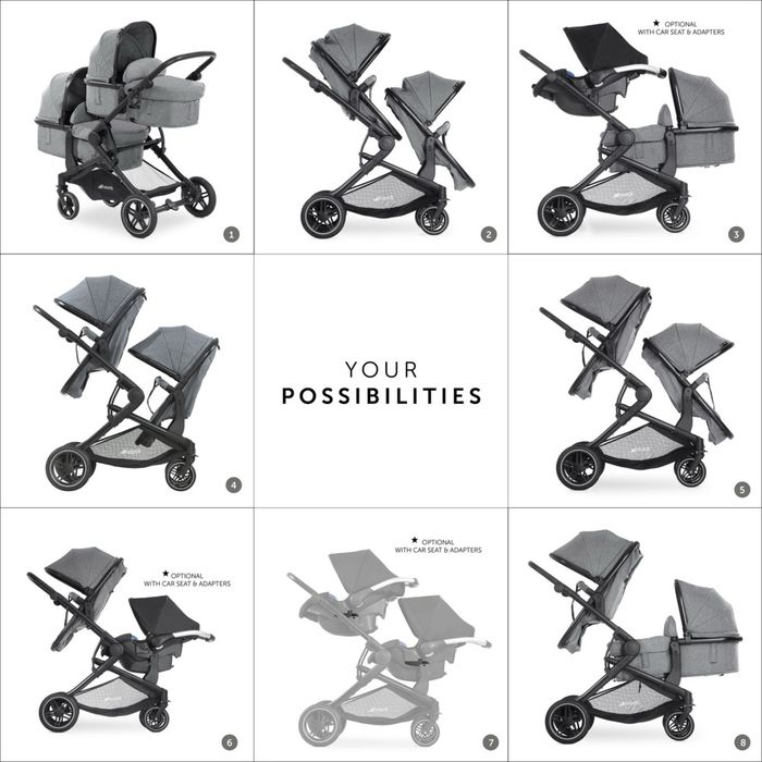 Poussette Twin jumeau Hauck