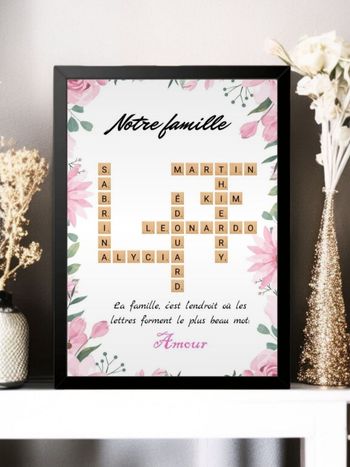 Affiche famille personnalisé