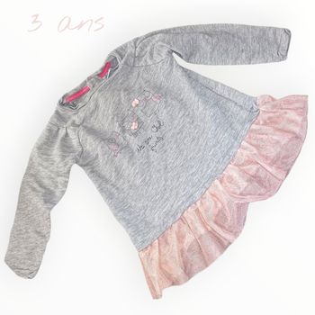 🩶 Sweat avec petite jupette en tulle 🩷