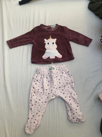 Pyjama 2 pièces fille 3 mois mes petits cailloux