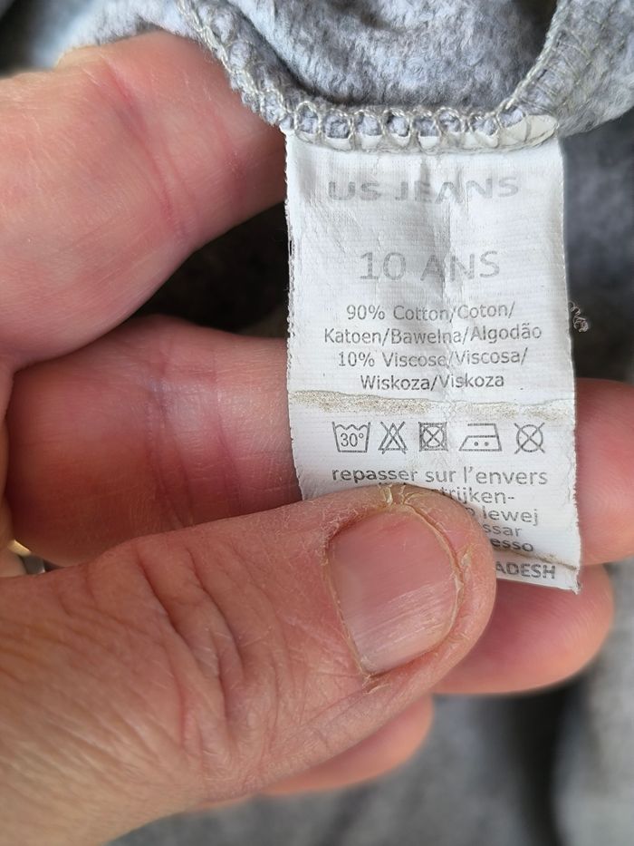 Sweet à capuche 10 ans US jeans de - photo numéro 8