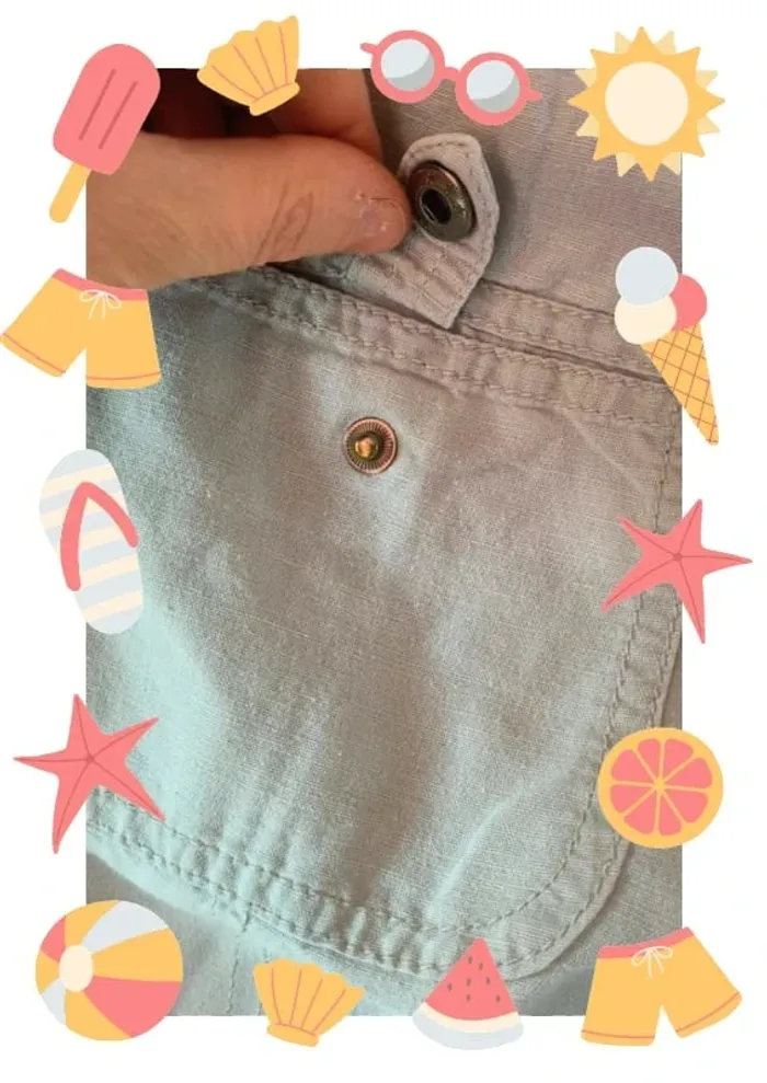 Pantalon en lin gris clair 38 - photo numéro 4
