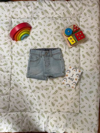 short en jean bleu taille réglable 3 ans kiabi