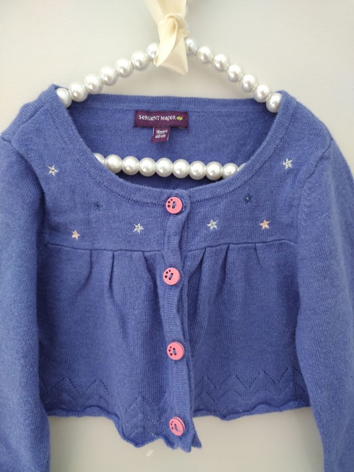 Gilet Indigo Sergent Major 18 mois fille - photo numéro 3