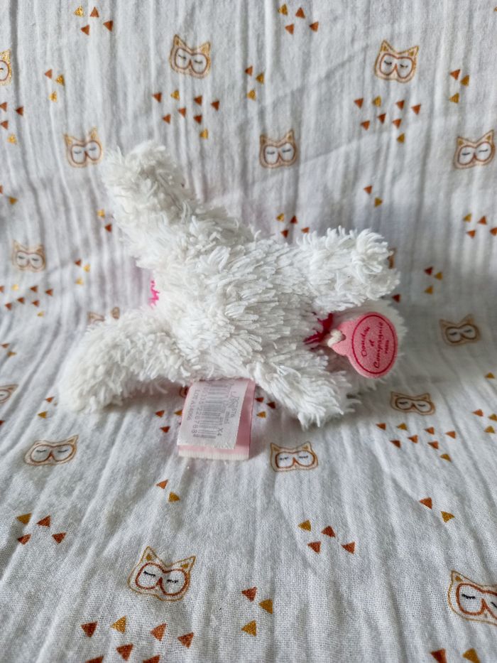 Doudou lapin Doudou et compagnie rose fraise framboise - photo numéro 2