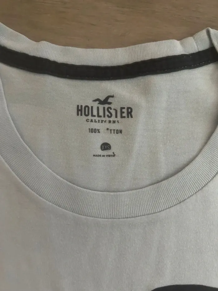Tee-shirt Hollister xxs bleu ciel - photo numéro 2