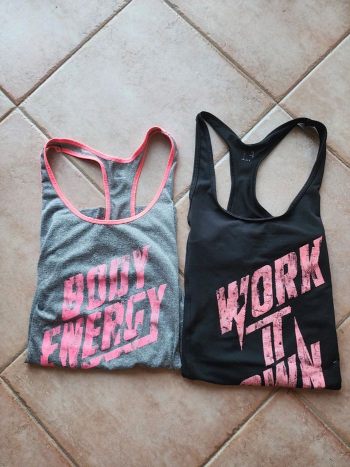 Lot débardeur long de sport Decathlon