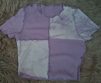 Crop top taille XS bi-matiere