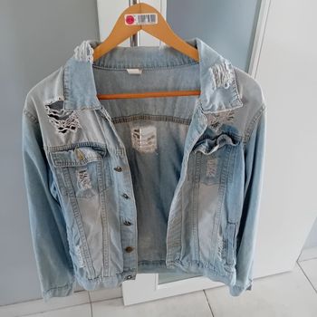 Veste en jeans style usé