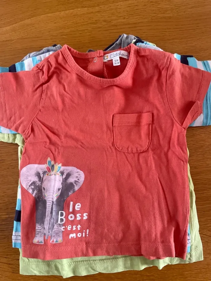 Lot 8 t-shirt 12 mois - photo numéro 15