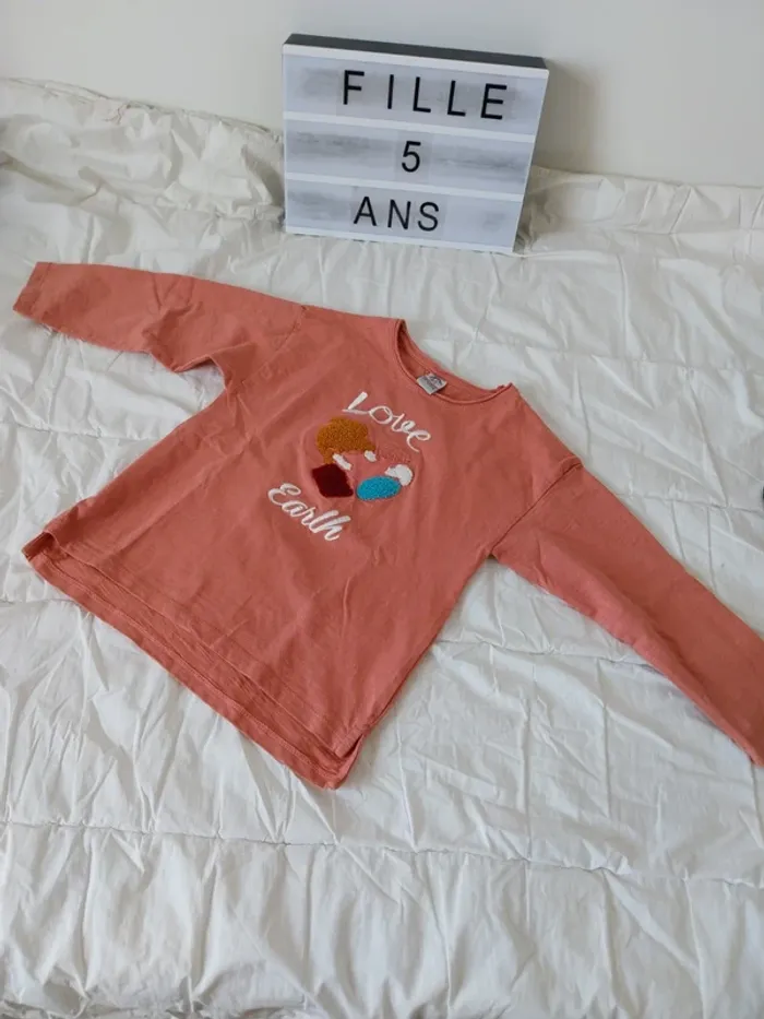 Tee-shirt manche longue fille 5 ans