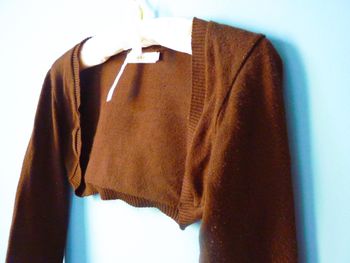 Gilet Femme cache cache court marron S 36 TBE