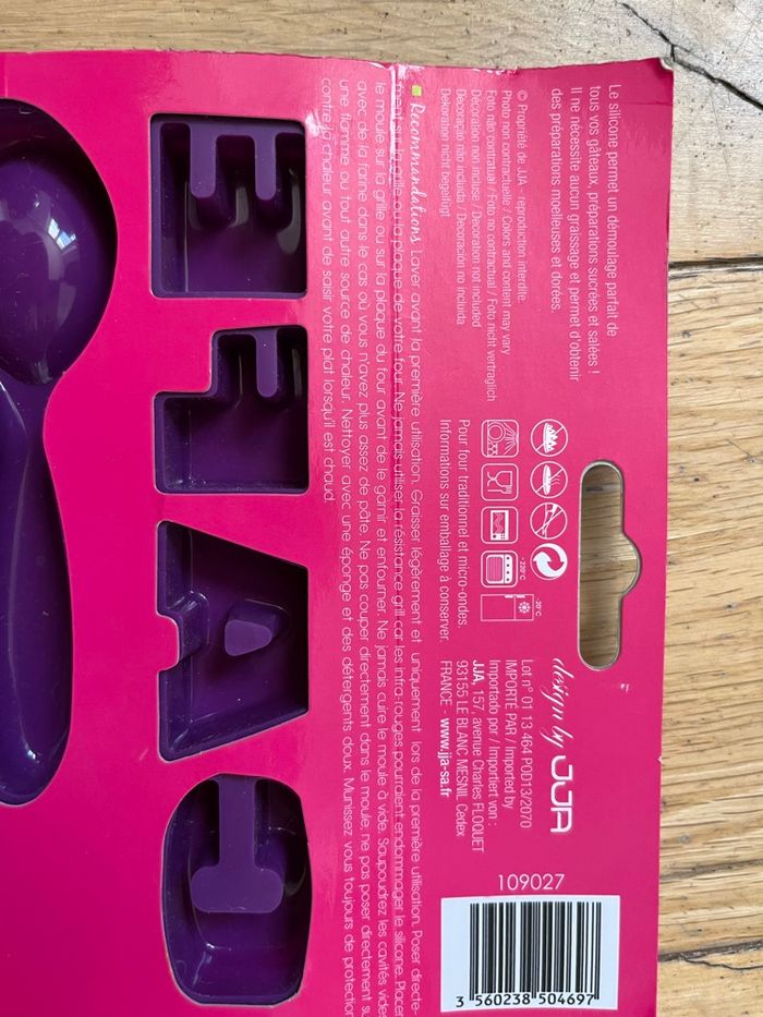 Plaque moule violet  silicone 7 cuillères + café - photo numéro 3