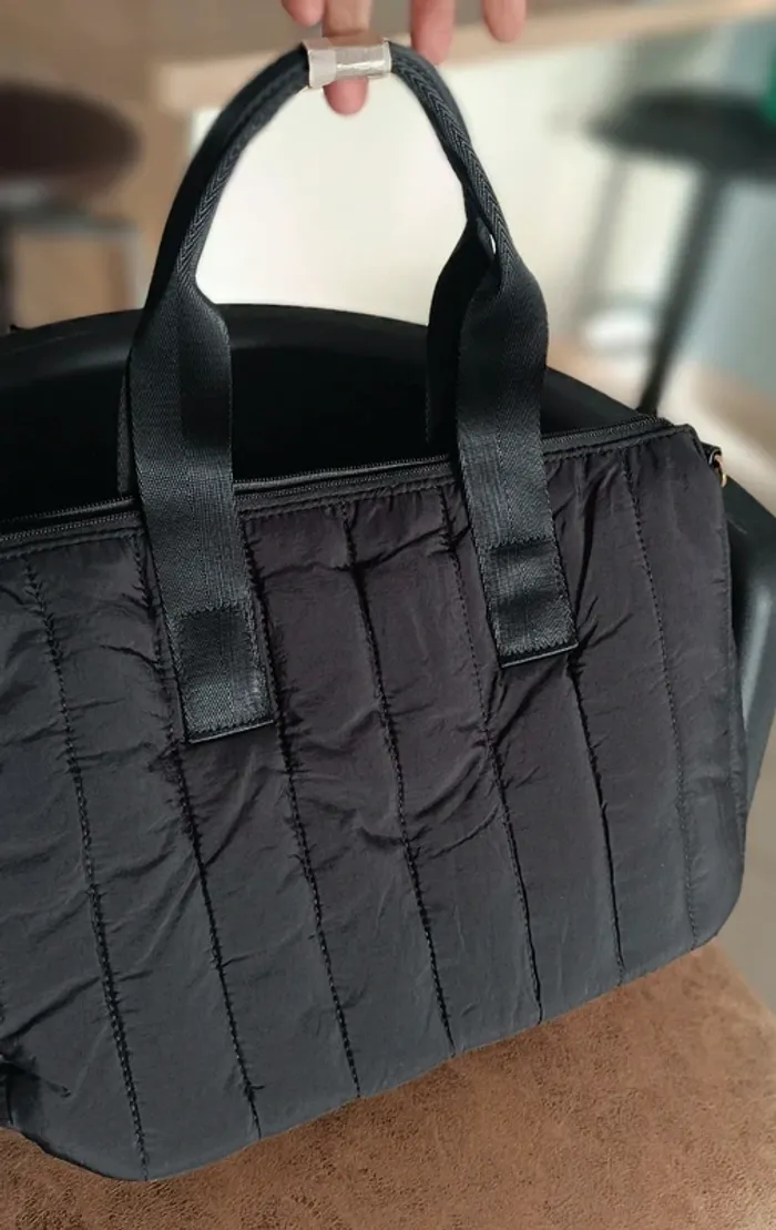 Sac matelassé avec bandoulière noir - photo numéro 2
