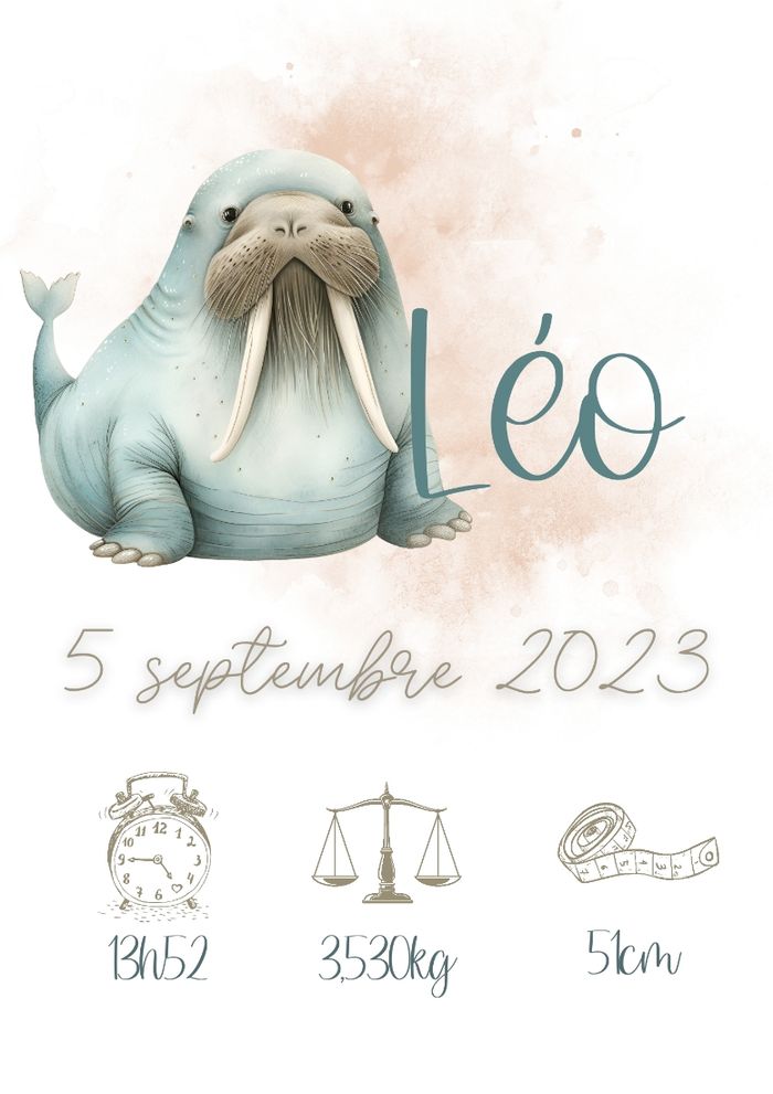 affiche naissance personnalisé - photo numéro 2