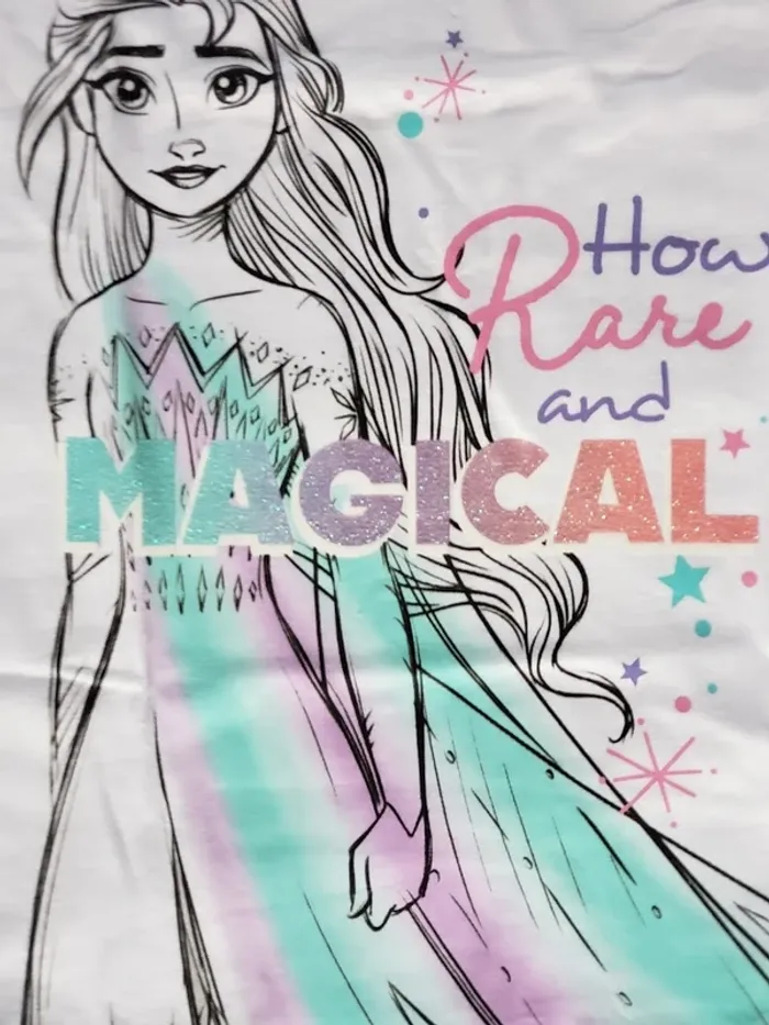 Pyjashort Disney La Reine des Neiges 8 ans Blanc et mauve - photo numéro 3
