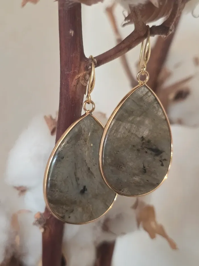 Boucles d'oreilles Labradorite