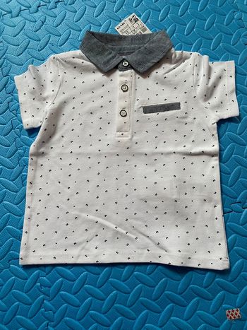 Polo blanc à motifs Kiabi Taille 12 M