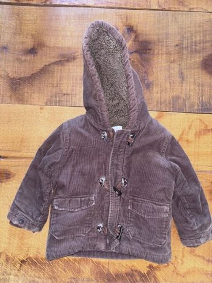 Manteau bien chaud en velours et polaire