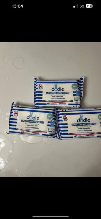 3 paquets de lingettes dodie paquet neuf