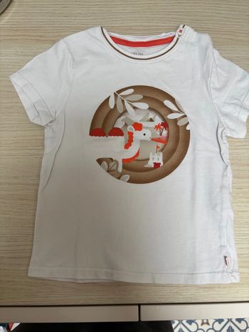 T-shirt blanc Obaibi taille 23 mois