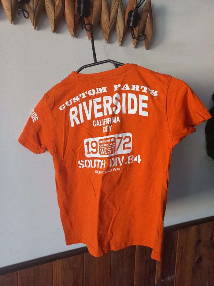 Tee-shirt orange avec inscription - photo numéro 2