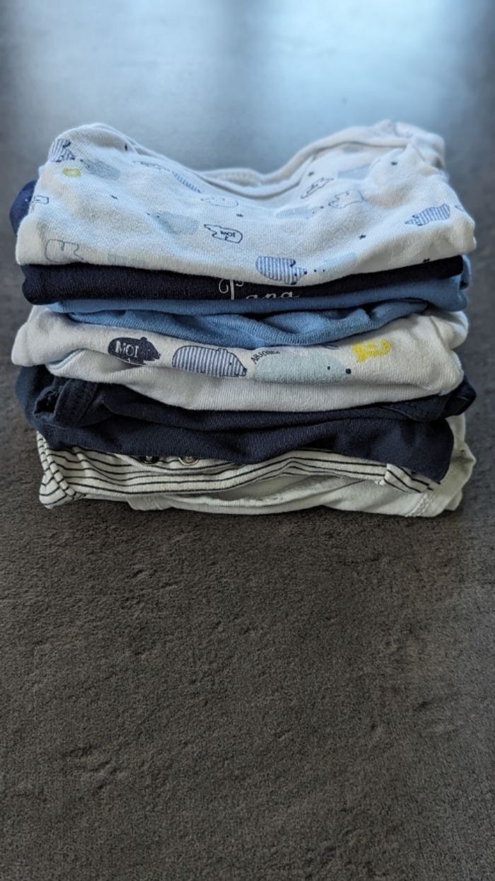 Lot de 7 bodies manches longues 3 mois