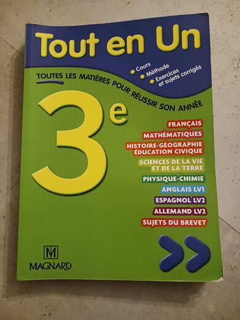 livre tout en un 3 ° Magnard