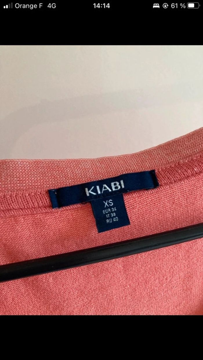 T-shirt femme kiabi corail - photo numéro 2