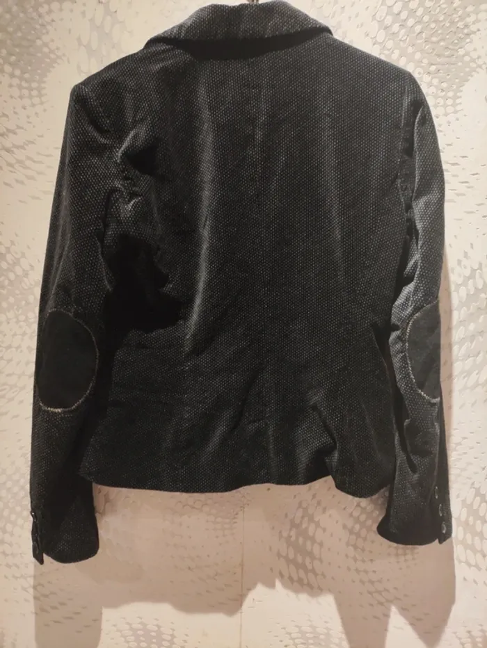 Blazer noir Cache Cache motif pois blanc bon état Taille S / 36 - photo numéro 6
