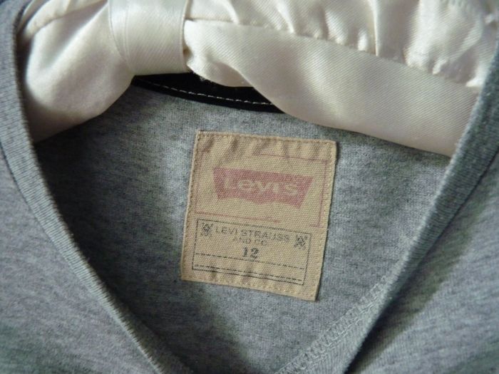 T-shirt garçon 12 ans levi's manches longues coton gris TBE - photo numéro 2