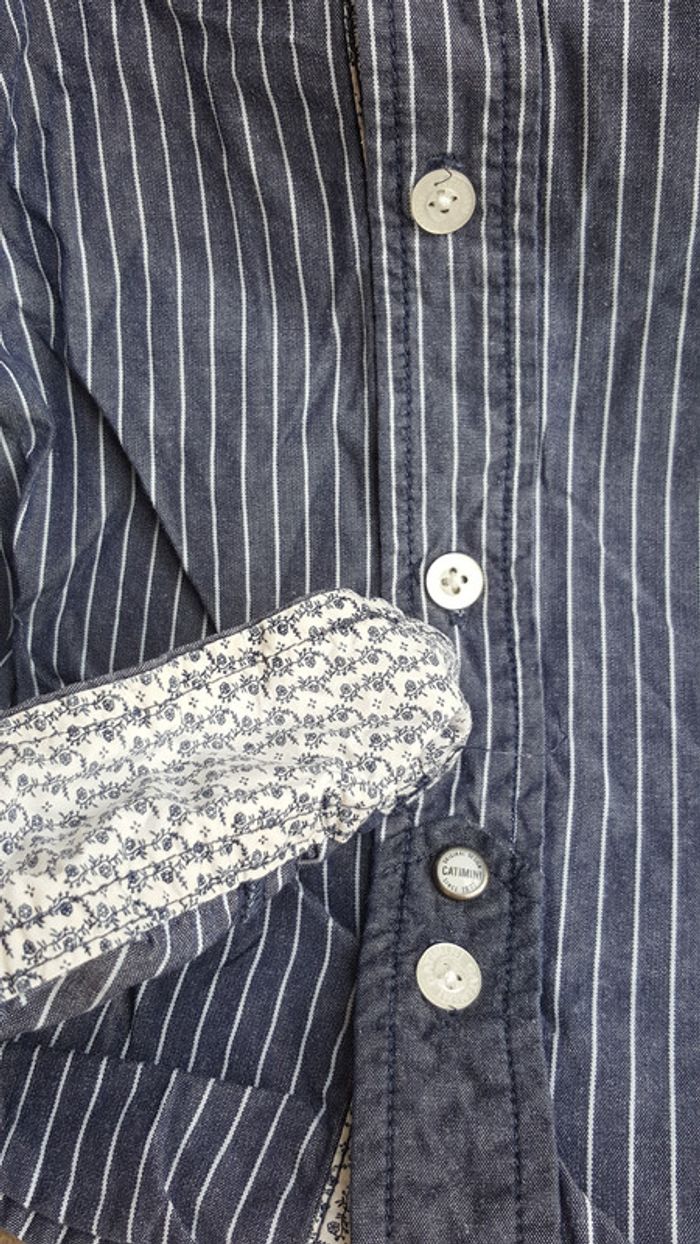Chemise Catimini rayée bleue 12 ans - photo numéro 4