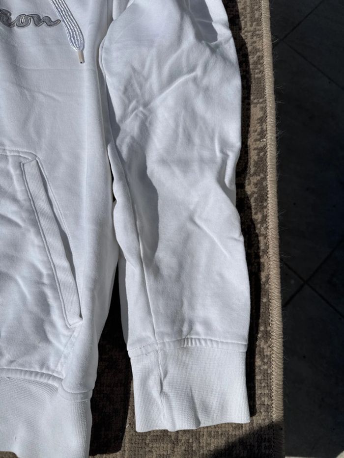 Sweat à capuche Champion blanc logo brodé - Taille S/M - photo numéro 5