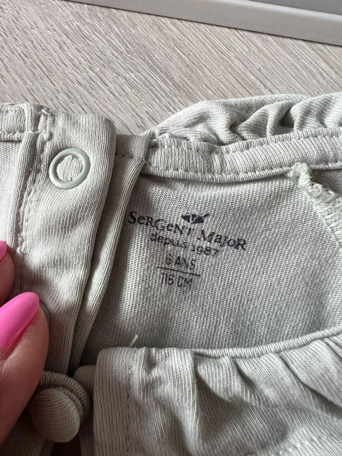 Robe de nuit sergent major 6 ans vert d’eau - photo numéro 3