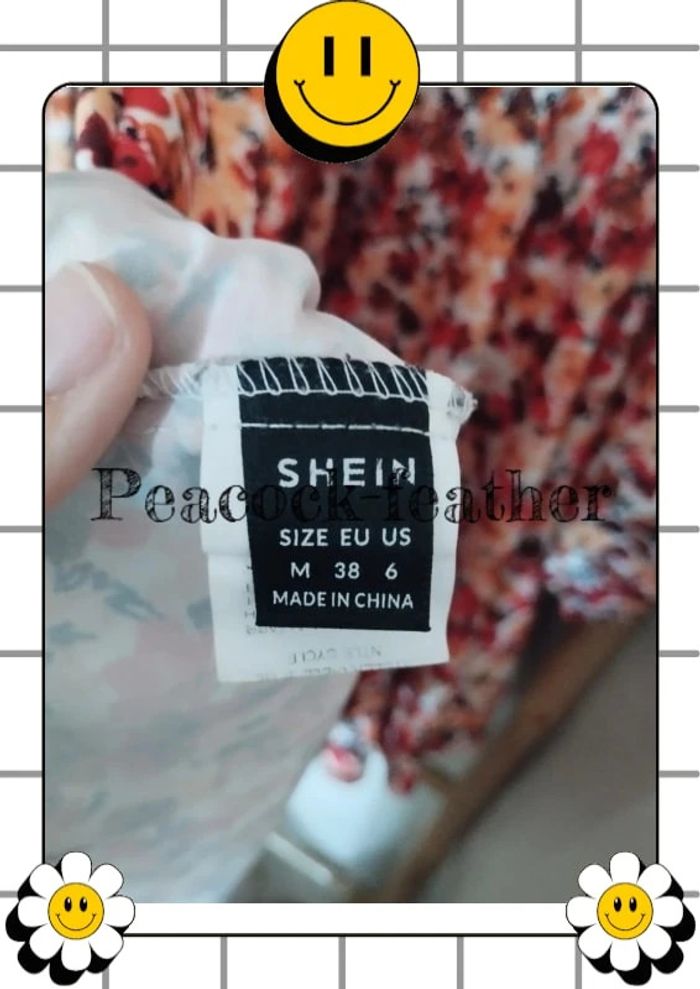 Robe fleurie jaune orange shein TU - photo numéro 9
