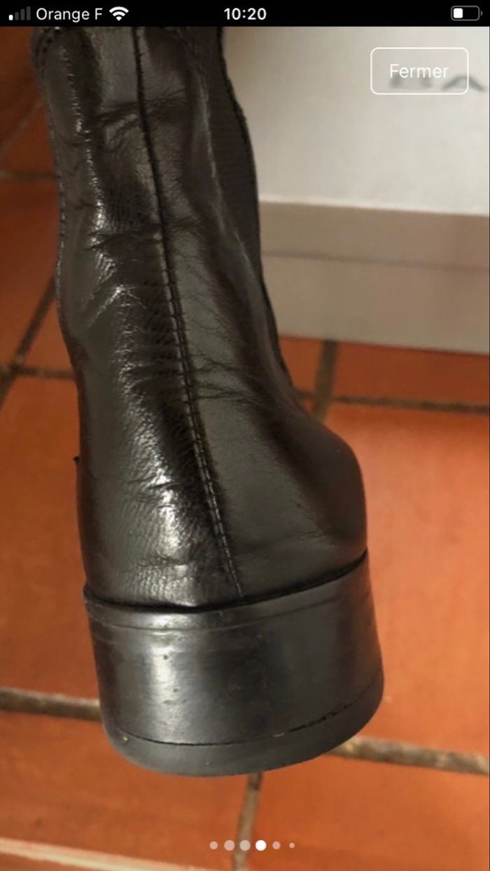 Bottes cuir noir - photo numéro 2