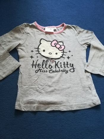 Tee-shirt manches longues fille 3 ans Hello Kitty