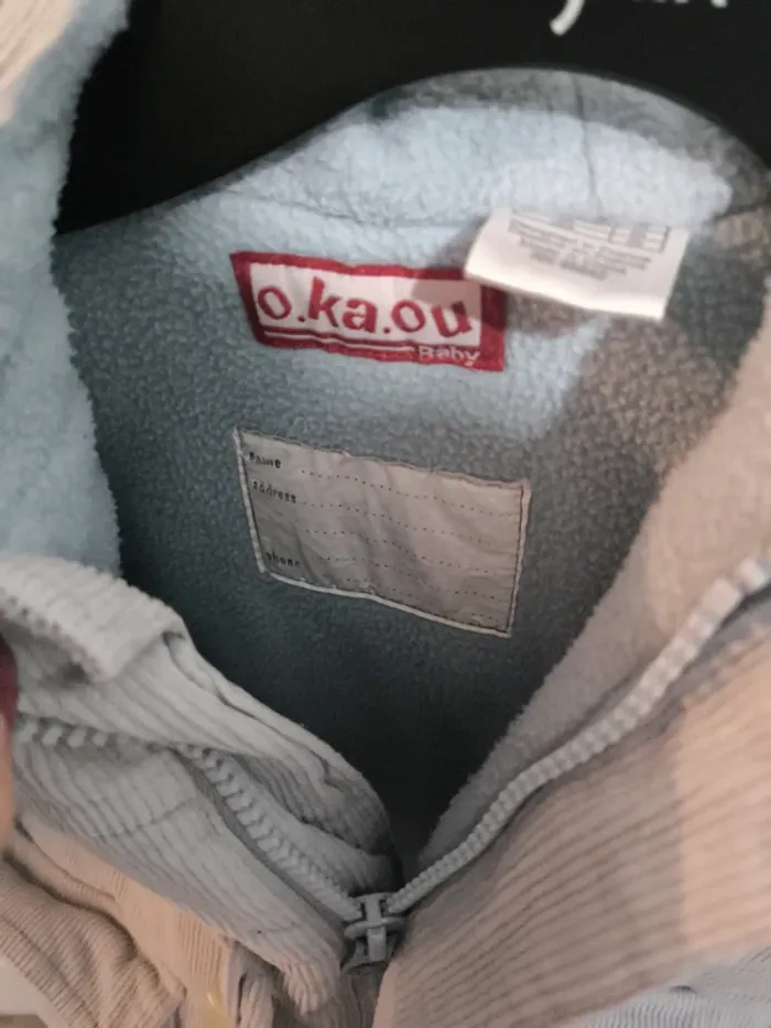 Manteau bleu taille 74 cm - photo numéro 4