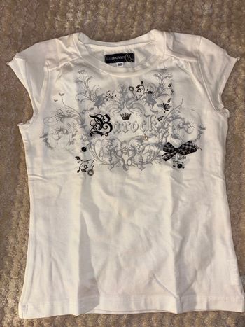 T-shirt Jean Bourget blanc imprimé Rock