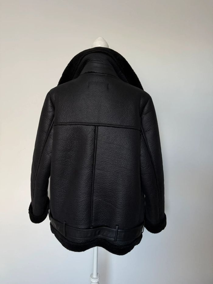 Veste vest Zara fourrure bombardier Chaleco borregito Weste Teddy abrigo manteau blouson aviateur - photo numéro 6