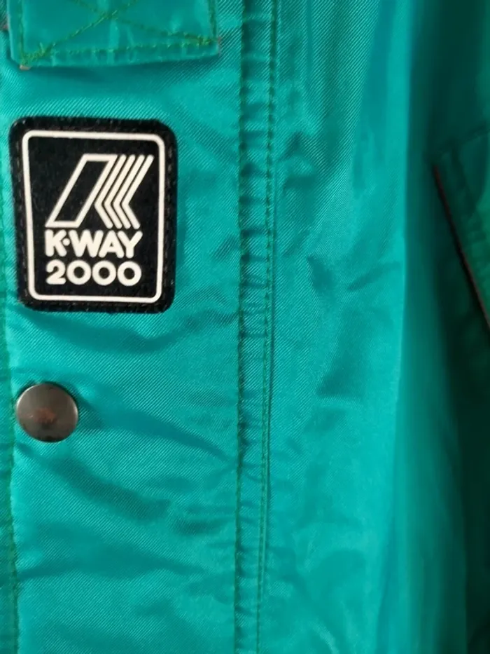 Combinaison ski K-way Polaire amovible Vintage Kway 90 Combi Snowboard vert violet M/L - A831 - photo numéro 6