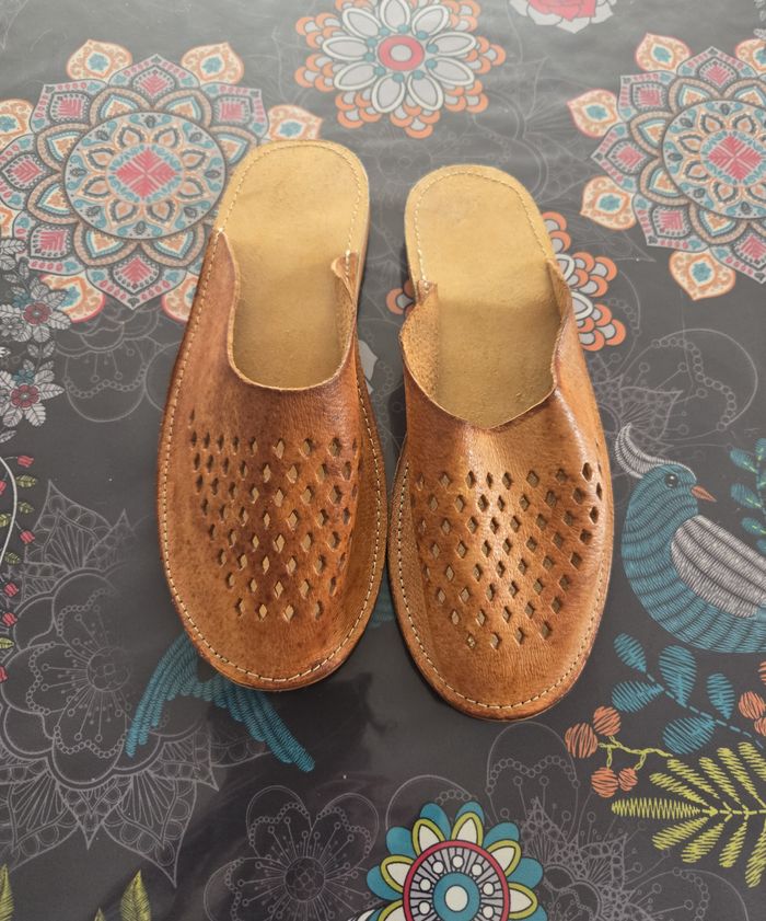 Chaussons tout en cuir taille 40 - photo numéro 4