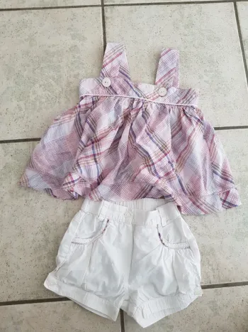 Ensemble débardeur+short, 18 mois