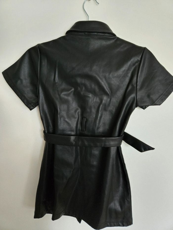 Robe simili cuir manche courte - photo numéro 6