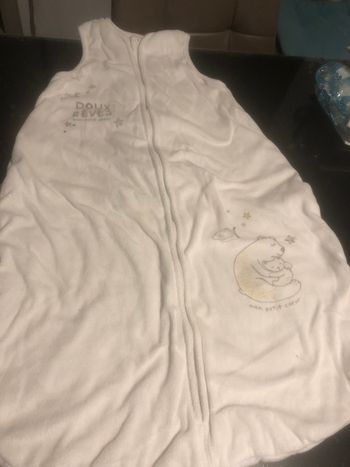 Gigoteuse blanche sans manche 6/24 mois 